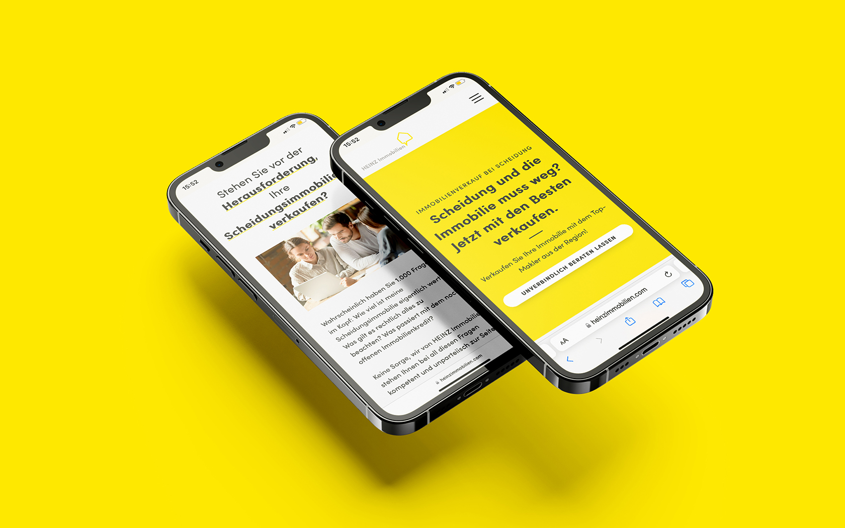 Landingpage für HEINZ Immobilien Resch & Partner Online-Agentur - Digitale Kampagne für HEINZ Immobilien