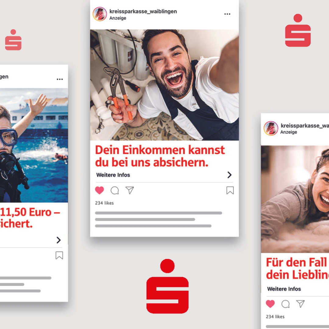 Resch & Partner Internetagentur Rems-Murr-Kreis, Projekt: KSK Waiblingen, Versicherungs Kampagne - Kommunikation crossmedial