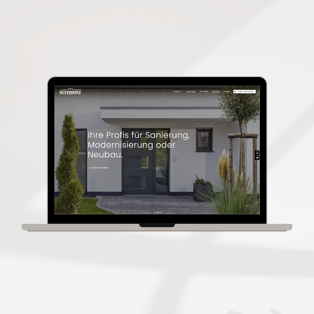 Resch & Partner Internetagentur Rems-Murr-Kreis, Projekt: Schwarz Türen & Fenster, Website Relaunch - digital