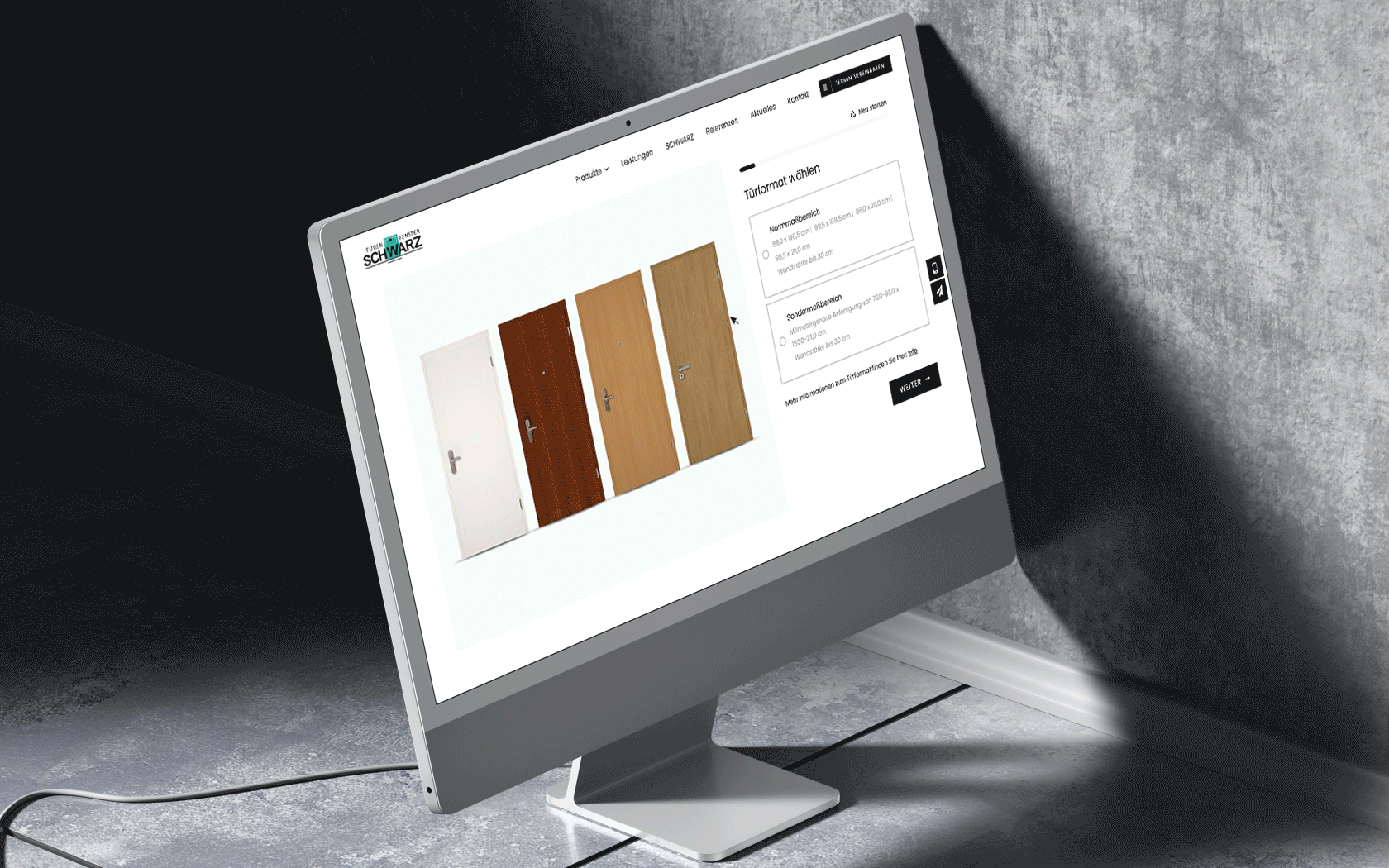 Schwarz Fenster & Türen – digitaler Wohnungstürkonfigurator Resch & Partner Online Agentur Rems-Murr-Kreis, Projekt: Schwarz Fenster & Türen - digitaler Wohnungstürkonfigurator