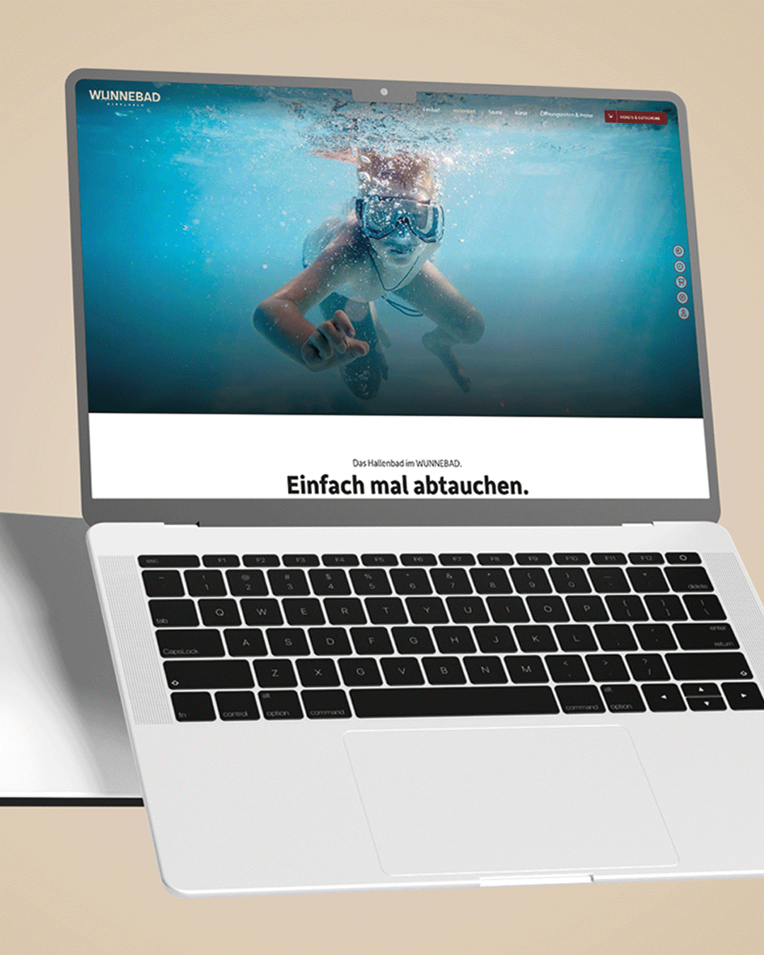 Resch & Partner Online Agentur Rems-Murr-Kreis, Projekt: Website Relaunch Wunnebad Winnenden - GIF