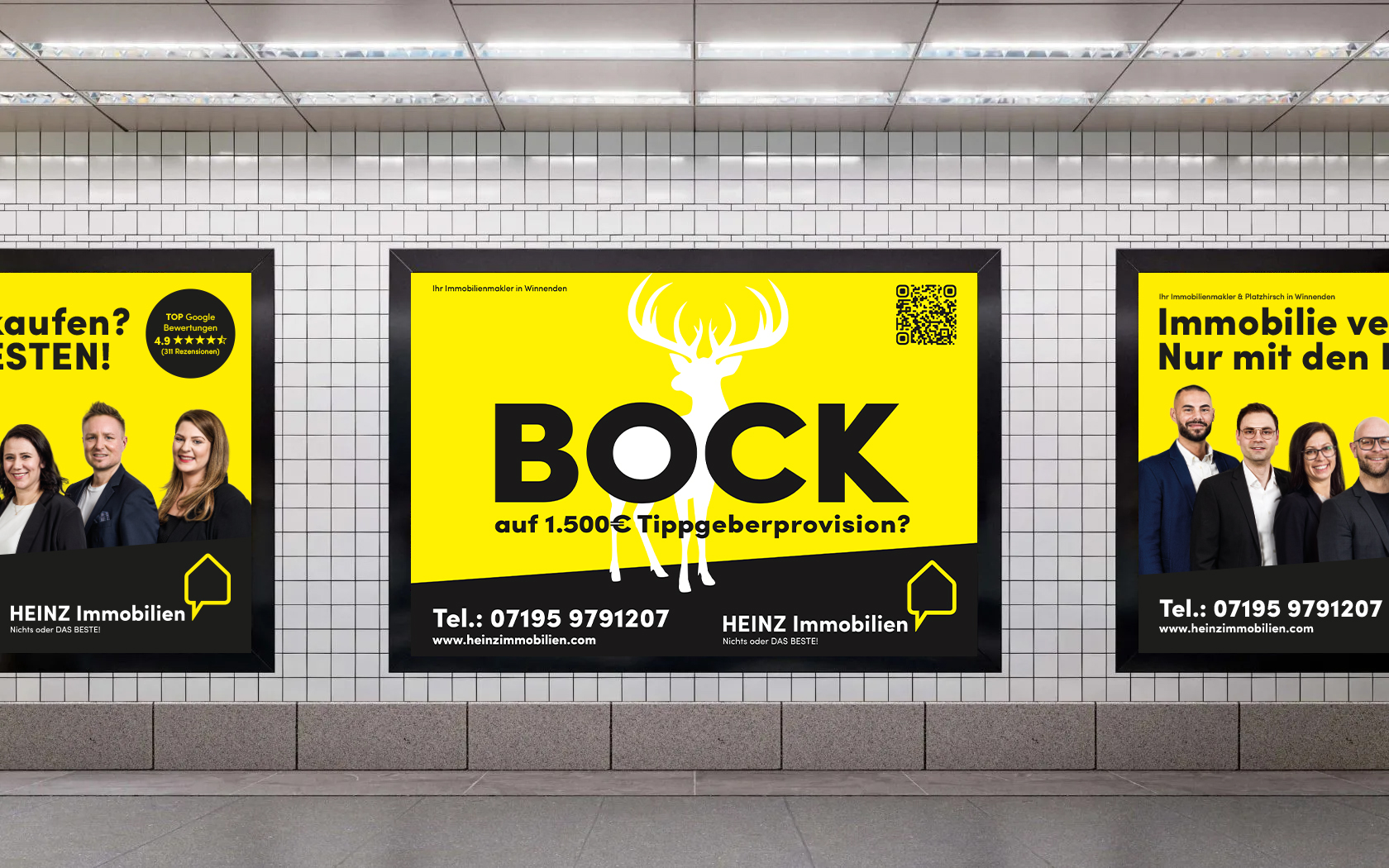 Heinz 18/1 Plakate – Mockup Mockup mit 18/1 Plakaten, die wir für Heinz gestaltet haben.